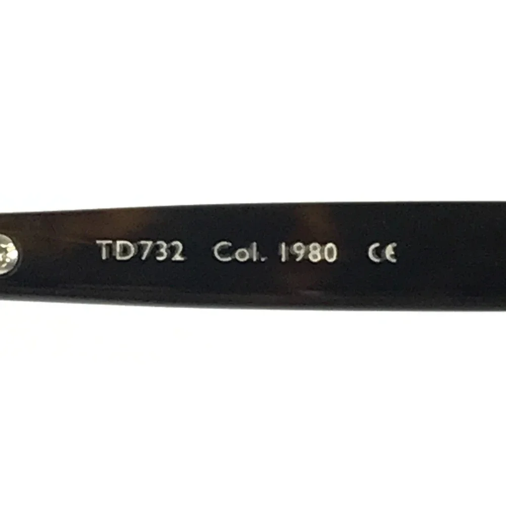 Tom Davies Eyeglasses Frames TD732 Col. 1980 Brown Tortoise Cat Eye 53-15-140